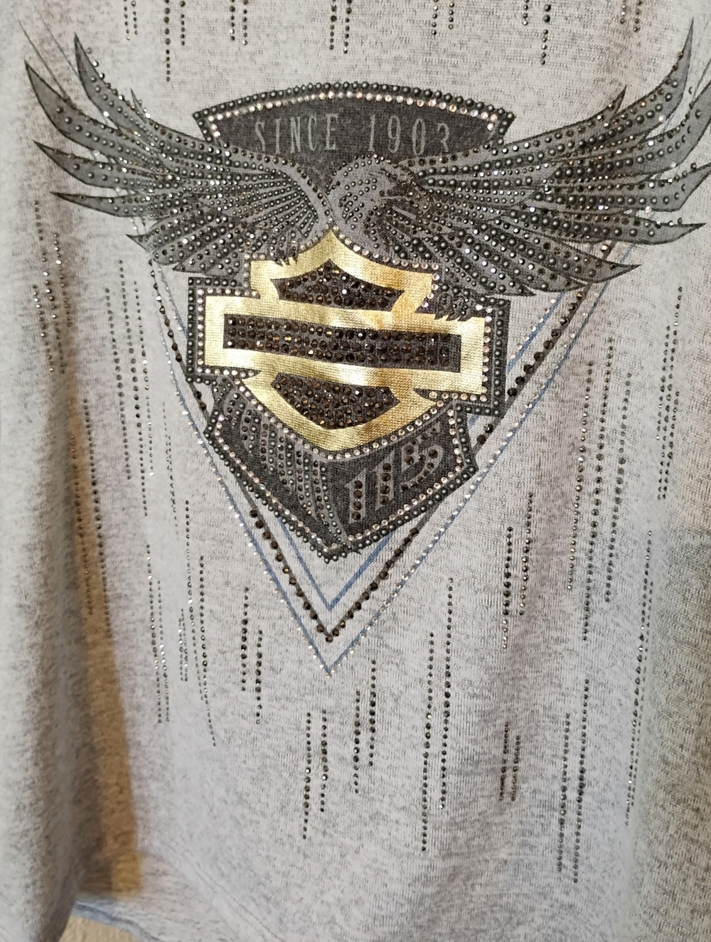 Harley-Davidson 115th Anniversary Women's M Hooded Cowl Neck Long Sleeve Shirt - Picture 4 of 9